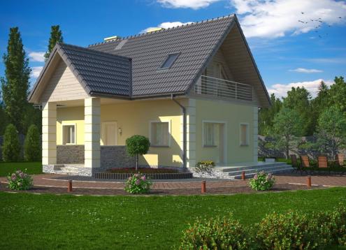 № 1608 Купить Проект дома Олкза. Закажите готовый проект № 1608 в Кемерово, цена 34560 руб.