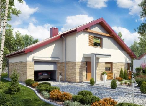 № 1636 Купить Проект дома Настурзинек 2. Закажите готовый проект № 1636 в Кемерово, цена 42520 руб.