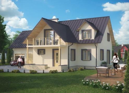 № 1641 Купить Проект дома Картузи 2. Закажите готовый проект № 1641 в Кемерово, цена 59278 руб.