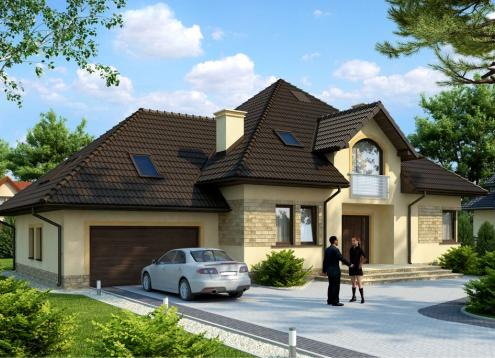 № 1642 Купить Проект дома Мнтеркоре дуэ. Закажите готовый проект № 1642 в Кемерово, цена 77544 руб.