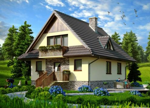 № 1660 Купить Проект дома Нидзига. Закажите готовый проект № 1660 в Кемерово, цена 30240 руб.
