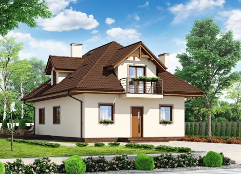 № 1829 Купить Проект дома Слим. Закажите готовый проект № 1829 в Кемерово, цена 36864 руб.